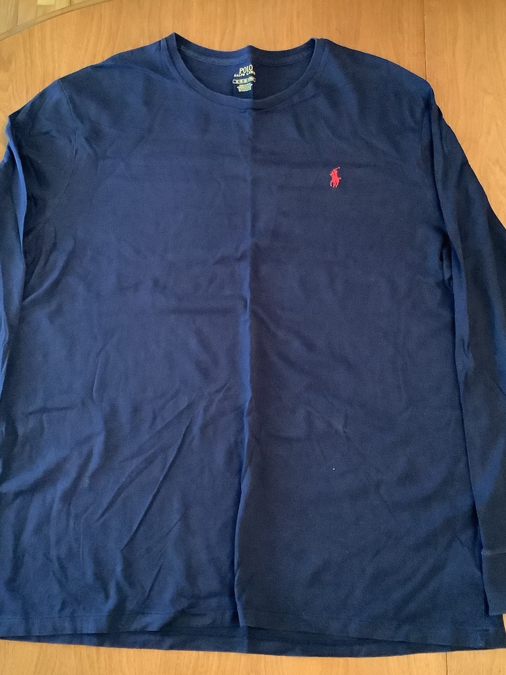 Polo by Ralph Lauren Navy Long-Sleeve Crewneck with Red Pony